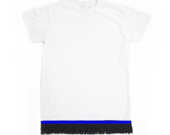 Hebrew Israelite white T-shirt with fringes for young  boys -