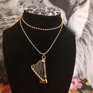 Hebrew Israelites Men&#39;s necklace king David harp gold
