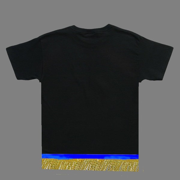 Hebrew Israelite Black T-shirt with fringes for young boys -