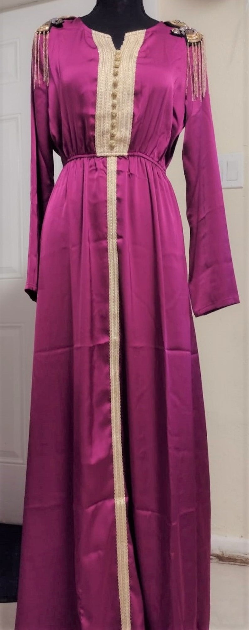 Hebrew Israelite Dress With Gold Fringe Etsy