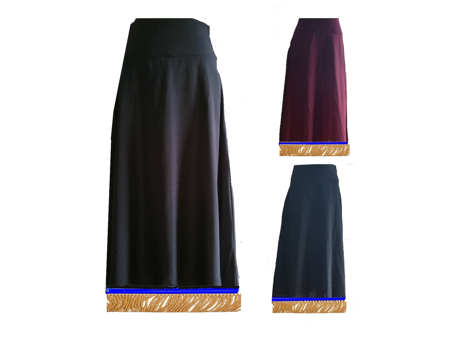 Hebrew Israelite Skirts With Gold Fringes Etsy