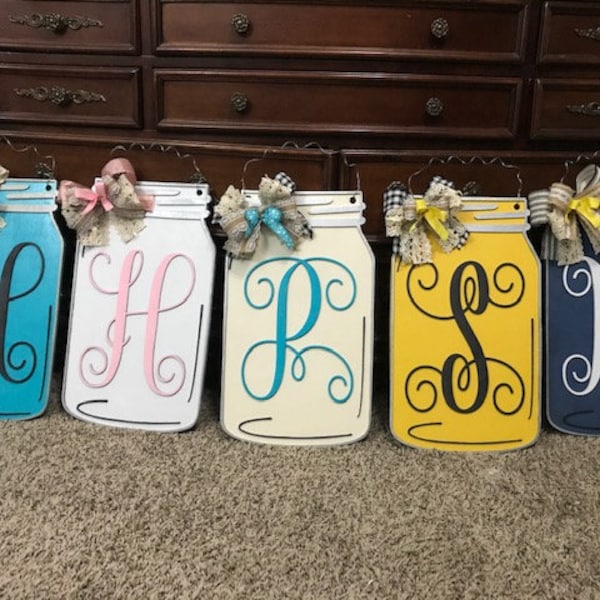 3D Mason Jar Door Hanger Laser Cut SVG File