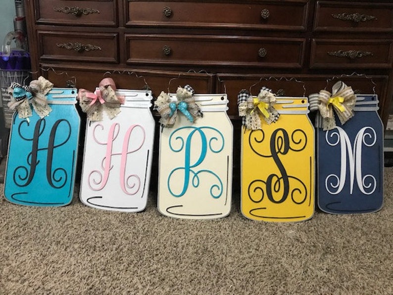 Download 3D Mason Jar Door Hanger Laser Cut SVG File | Etsy
