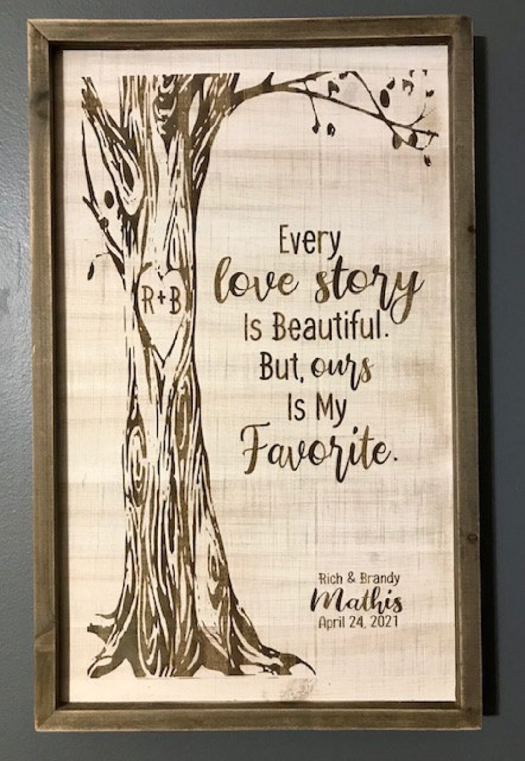 Story Tree Sign Love Story With Tree Sign (SVG File for Download) - Etsy