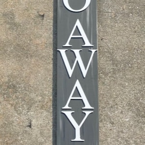 8&quot; x 48&quot; Go Away Leaner **ARCHIVO SVG DIGITAL**