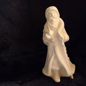 Old World Santa With Bag On Back Ceramic Bisque ready to paint