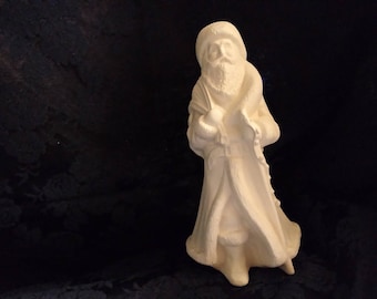 Old World Santa With Bag On Back Ceramic Bisque ready to paint