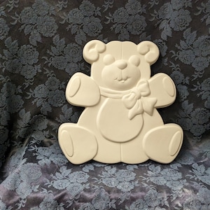 Bear Plaque Ceramic Bisque ready to paint
