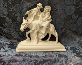 Mary Joseph Baby Jesus On Donkey Ceramic Bisque ready to paint