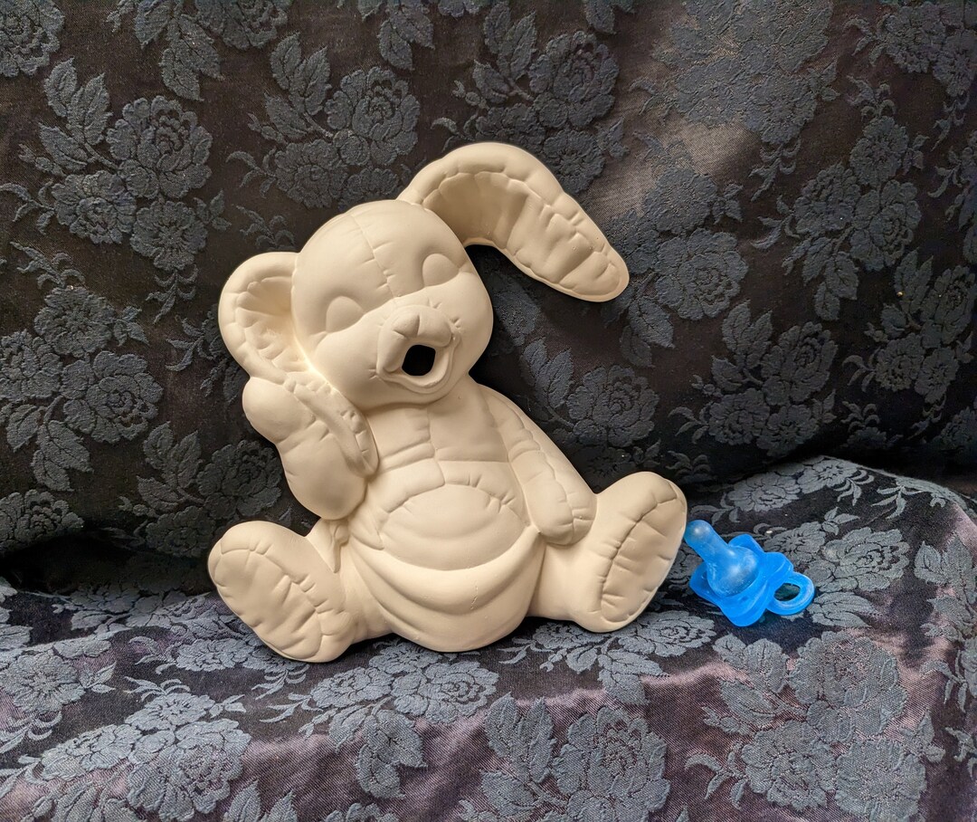 Porcelain Pacifiers Cute Rabbit A Pacifier Can Fit in It's Mouth (pacifier Not Included ...