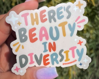 Beauty in Diversity Matte Vinyl Sticker