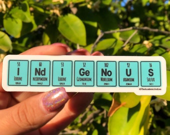 Indigenous Chemical Elements Matte Vinyl Sticker
