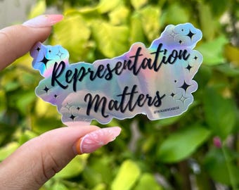 Pegatina holográfica Representation Matters