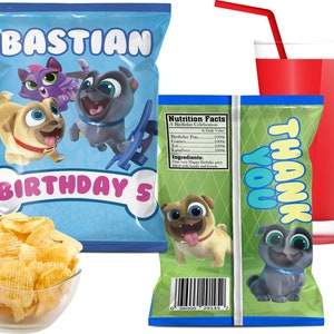 Puppy Dog Pals Chip Bag, Puppy Dog Pals Favor Bag, Puppy Dog Pals Birthday, Puppy Dog Pals Candy Bag, Puppy Dog Pals, Digital File
