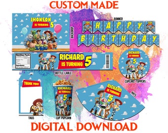 Toy Story Party Kit, Toy Story Custom Birthday, Toy Story Birthday Party, Party Toy Story, Birthday Toy Story, Toy Story, Digital File