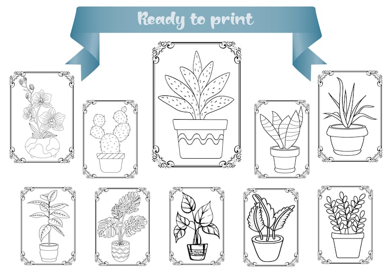 Plants Coloring Pages, Plants Printable, Kids Coloring Pages, Coloring ...