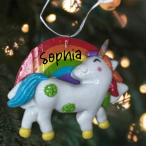 Unicorn Ornament • Custom Made Unicorn Ornament • Christmas Gifts • Unicorn Gifts