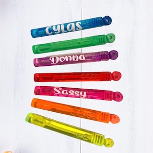 Personalized Bubbles • Mini Bubble Wand • Children’s Bubble Wand • Custom Bubble Wand • Bubble Party Favors • Classroom Gift •