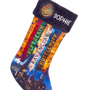 Personalized Christmas Stocking • Custom Stockings • Wizard Christmas Stocking • Holiday Stockings •