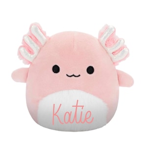 Custom Pink Axolotl Plush: Personalized Squishmallow, 5&quot; or Keychain