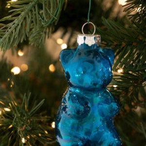 Gummy Bear Ornament • Glass Gummy Bear Ornament • Christmas Gift • Custom Ornament w/ Name • Cute Holiday Ornaments • Bear Gifts •