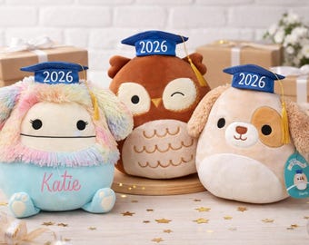 Custom Graduation Squishmallow Plush: Personalized Class of 2026 Gift