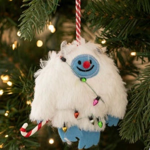 Abominable Snowman • Christmas Light Yeti Ornament • Christmas Gift • Custom Ornament w/ Name • Cute Holiday Ornaments • Yeti Gifts •