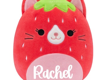 Peluche personnalisée Strawberry Cat Squishmallow : animal en peluche personnalisé