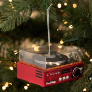 Record Player Ornament • Musical Ornament • Christmas Gift • Custom Ornament w/ Name • Music Ornaments • Record Gifts •