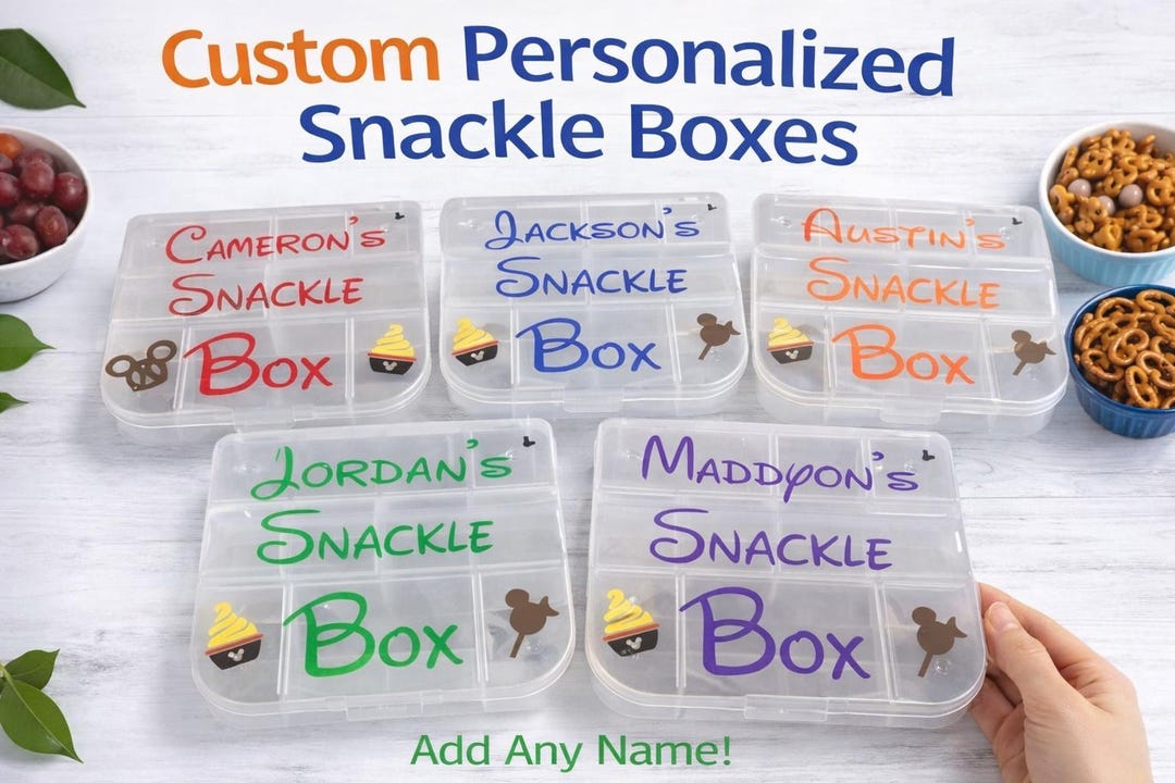 Personalized Snackle Box • Children’s Snack Box • Snack Organizer ...