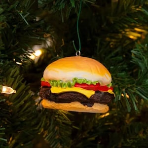 Cheeseburger Ornament • Burger Ornaments • Foodie Ornaments • Food Ornament • Food Christmas Ornament • Custom Cheeseburger Ornament •