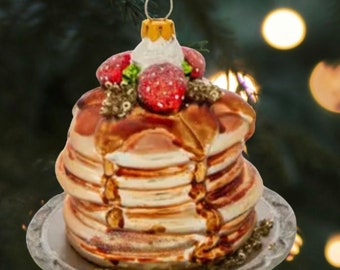 Pancake Stack Ornament • Breakfast Ornament • Pancakes • Short Stack Ornament •