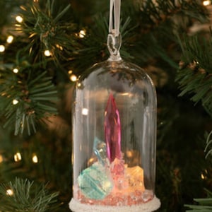 Personalized Crystal Ornament • Crystal Ornament w/ Name • Christmas Gift for Crystal Lovers • Crystal Light-Up Ornament •