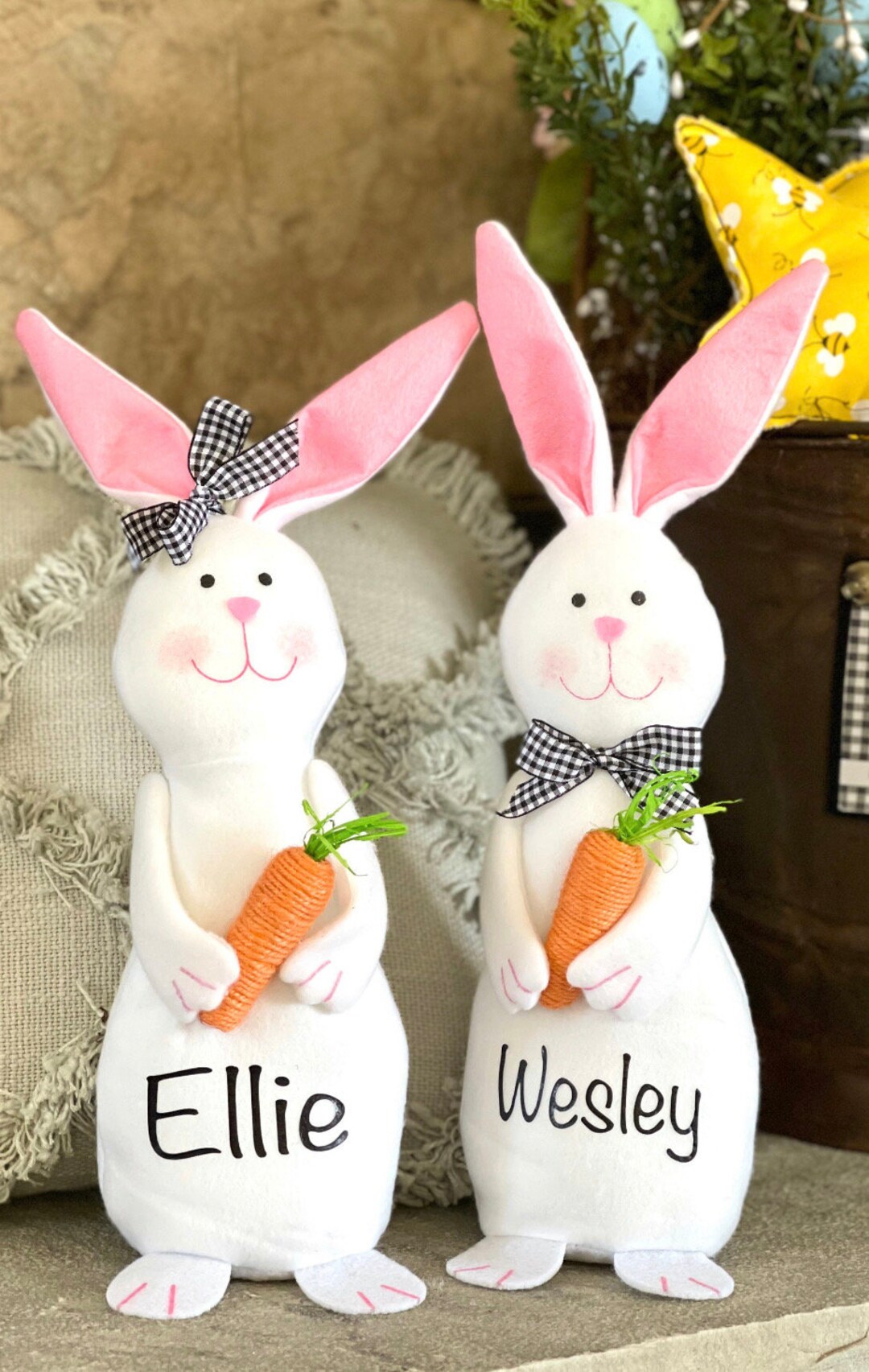 I Am Kind, I Am Loved - Family Personalized Custom Easter Bunny Plush - Gift For Family Members