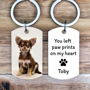 Pet memorial keychain gift, loss of dog keychain, pet remembrance keychain, in memory of cat keychain, sympathy, metal keychain, lost of dog