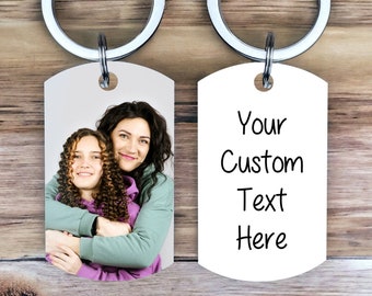 Custom keychain with picture, photo keychain, keychain for men, custom photo keychain from wife, picture personalized keychain gift