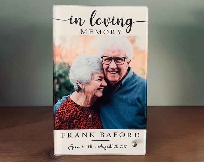 Memorial Photo Plaque in Loving Memory Photo Gift Wedding Memory