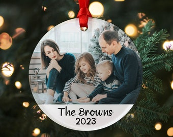 Family Photo Ornament, Christmas Family Gift, Christmas Gift, Picture Ornament, Custom Photo Acrylic Ornament, Christmas 2023