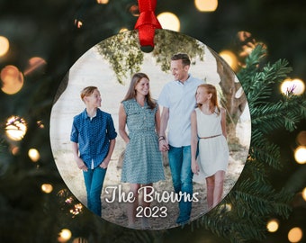 Custom Photo Acrylic Ornament, Christmas Ornament, Christmas Gift, Picture Ornament, Family Ornament, Christmas Family Gift, Family 2023