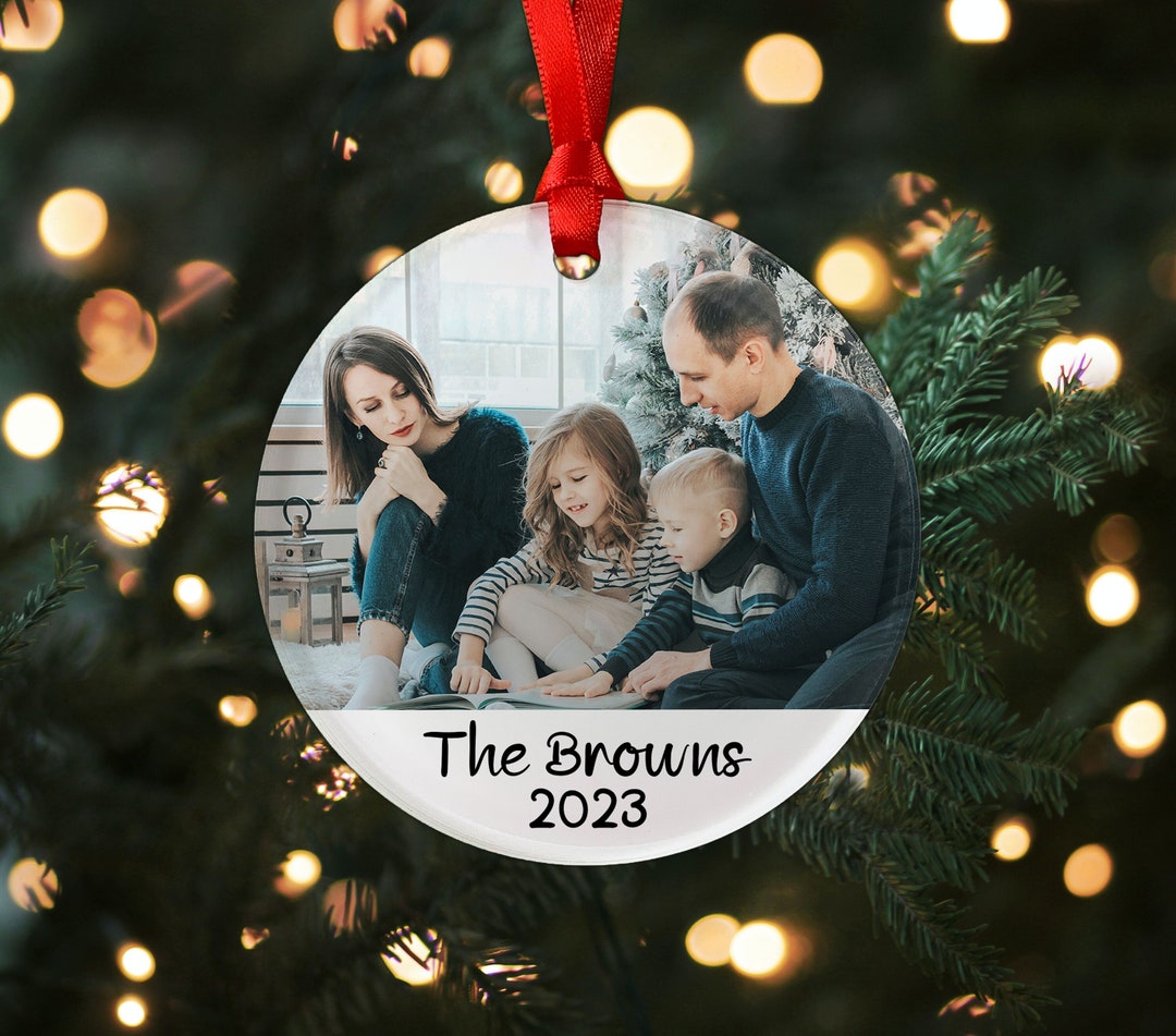 Family Photo Ornament, Christmas Family Gift, Christmas Gift, Picture