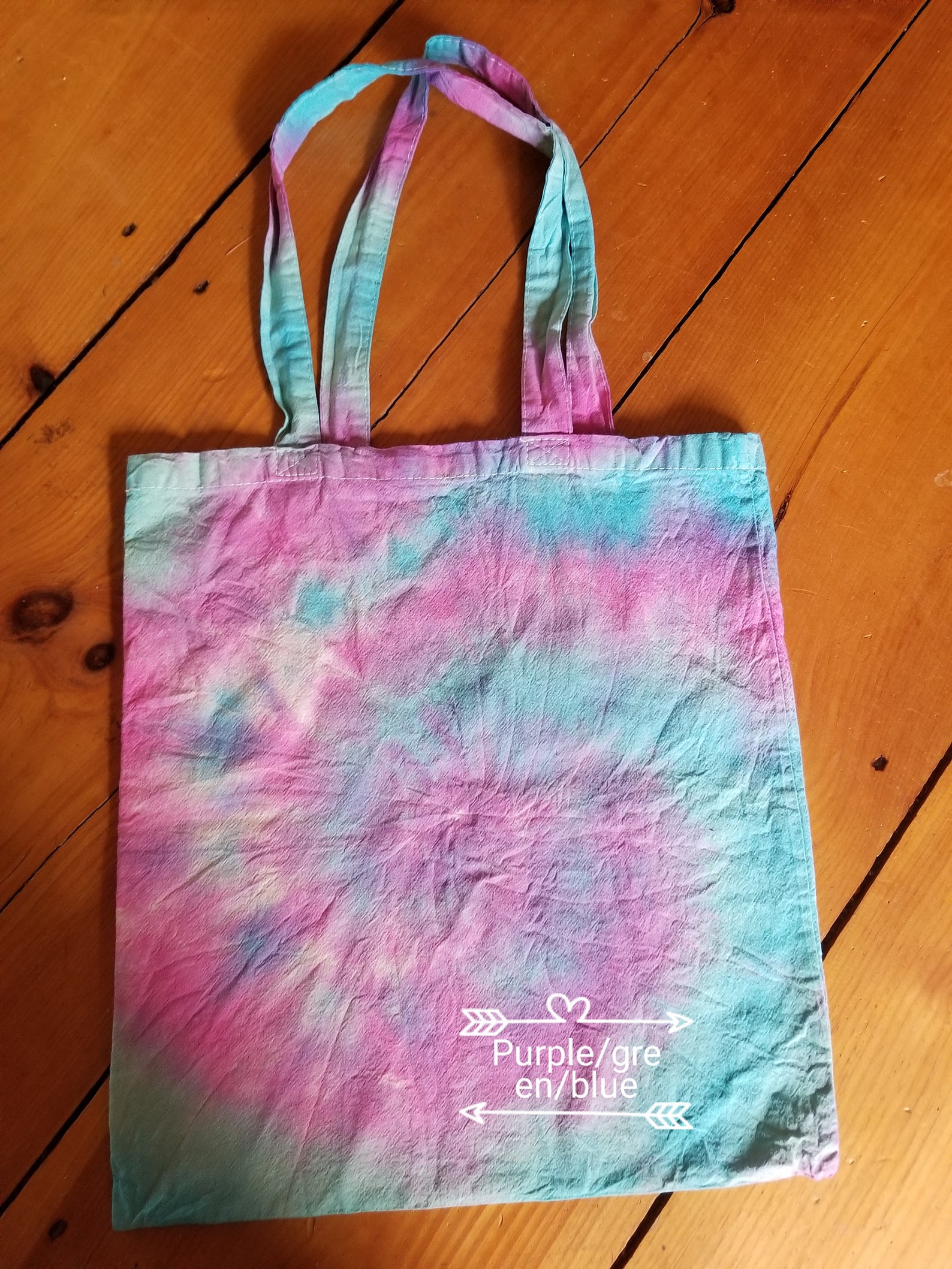 Tie Dye Reuseable Tote Bags With Custom Quotes Etsy