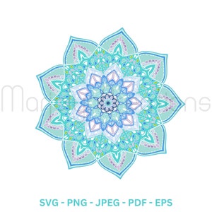 Pastel Mandala Svg , Mandala For Cricut, Mandala Clipart, Mandala Vector, Mandala Cut File, Mandala, Instant Dowload, Svg, Png
