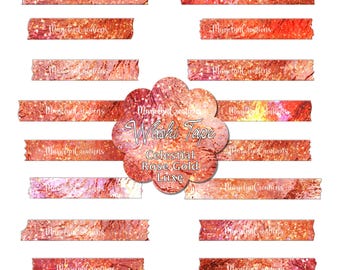 Pink & Gold Galaxy Washi Tape Clipart - Digitale Planer Sticker (digitaler Download)