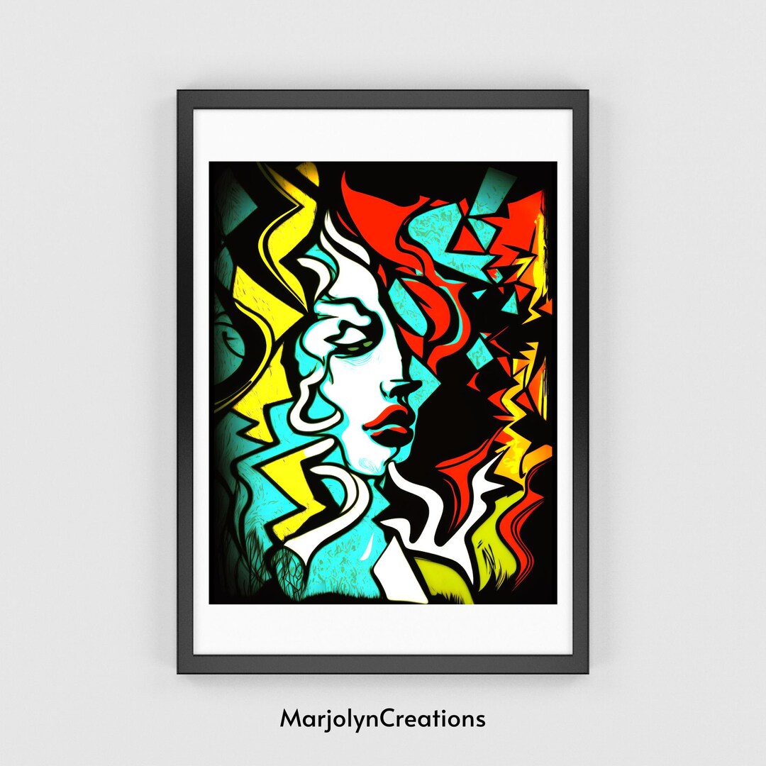 Poster Girl Digital Printable Art_digital Download Wall Art, Digital ...