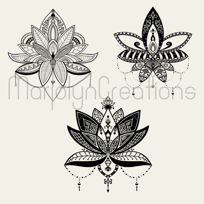 Mandala & Lotus Flower Masterpiece Bundle Pack: 8 Styles; SVG Files for ...