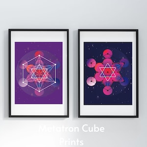 Metatron&#39;s Cube Art Print_Instant Download, Art print | Sacred Geometry_