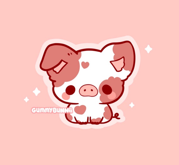 Cute Heart Pig Sticker Stickers Cute Kawaii Decal Cut Valentines