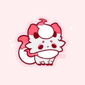 Kawaii Ghost fox Sticker - Stickers - Cute - Decal cut