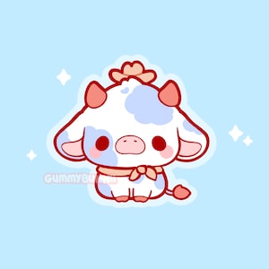 Blueberry Cow kawaii Sticker for Sale by MayBK