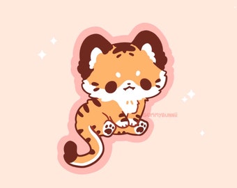 Kawaii Tiger Sticker - Stickers - Cute - Decal cut